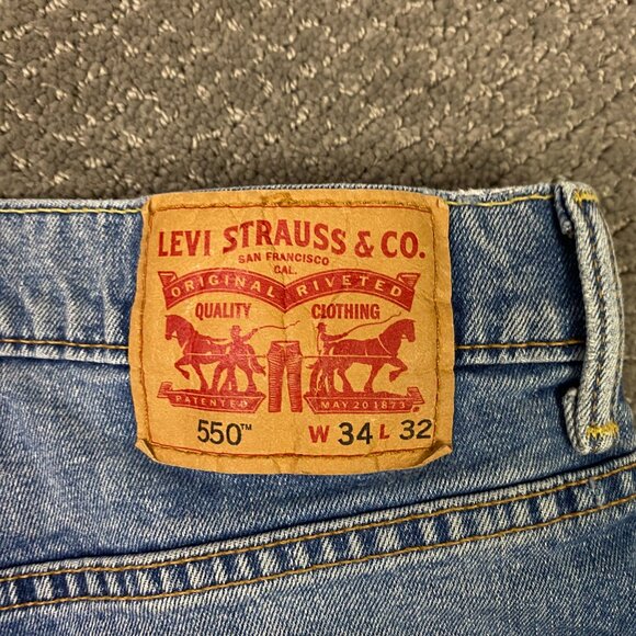 Levi's 550 Relaxed Fit Jeans Men's 34 x 32 Fits 33 x 31.5 Blue Stretch - Picture 6 of 13